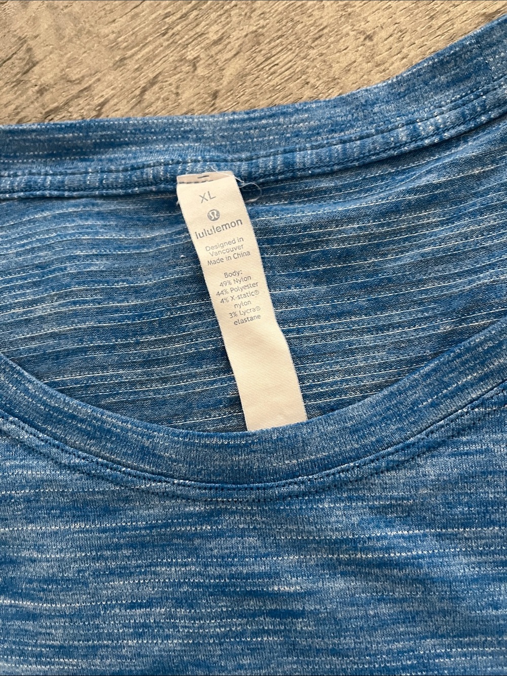 lululemon Heathered Blue Long Sleeve Tee XL - Picture 6 of 6